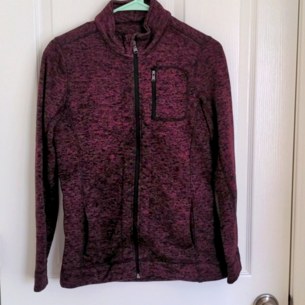Burgundy marbled jacket